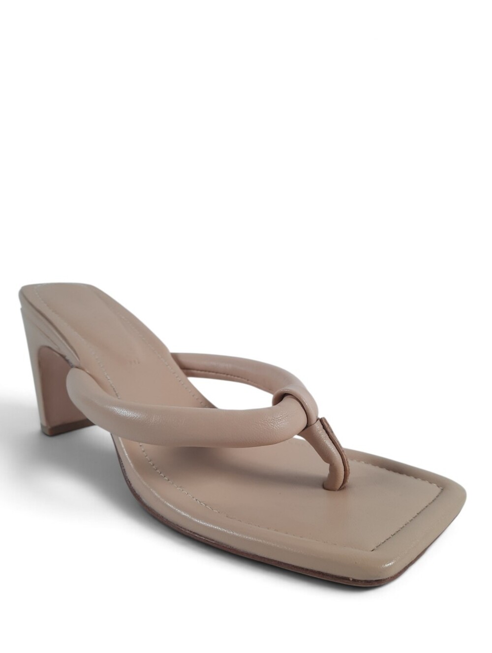 REVOLVE x SONG OF STYLE Padded Leather Thongs Square Toe Sandals Boho Heel 6.5